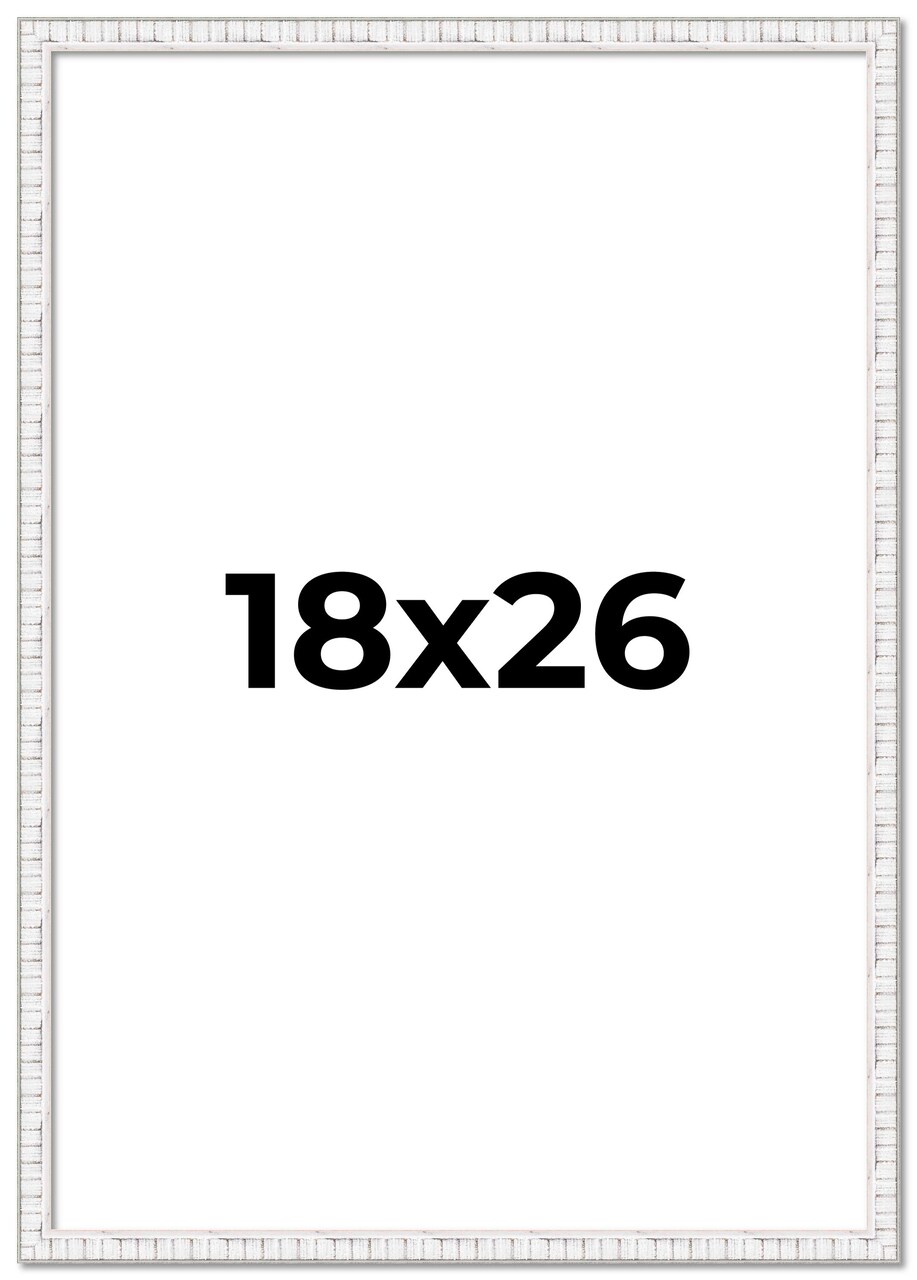 18x26 Textured Picture Frame with UV-Resistant Acrylic & Acid Free Backing, Available in 6 Finishes - Black, Blue, Brown, Gold, Grey, and White